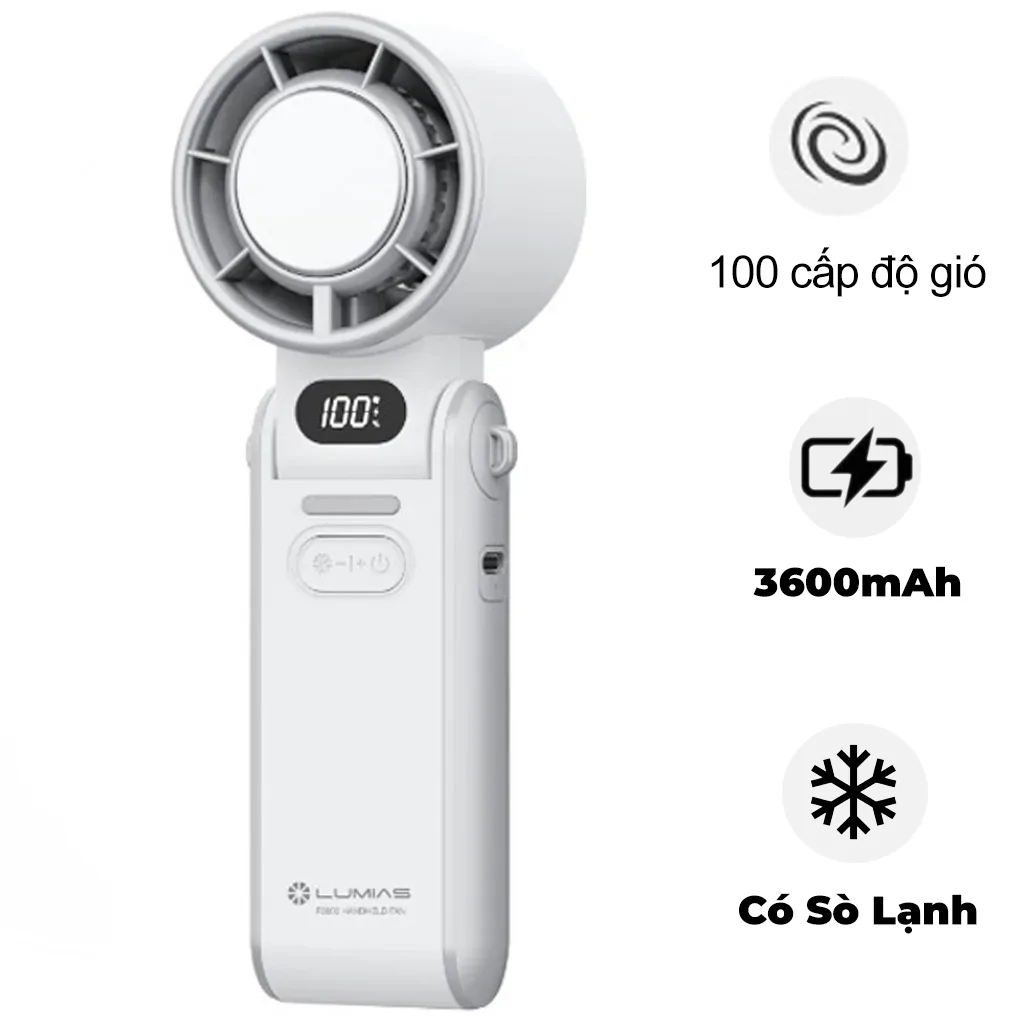 Quạt Cầm Tay Mini Có Sò Lạnh Lumias F3600