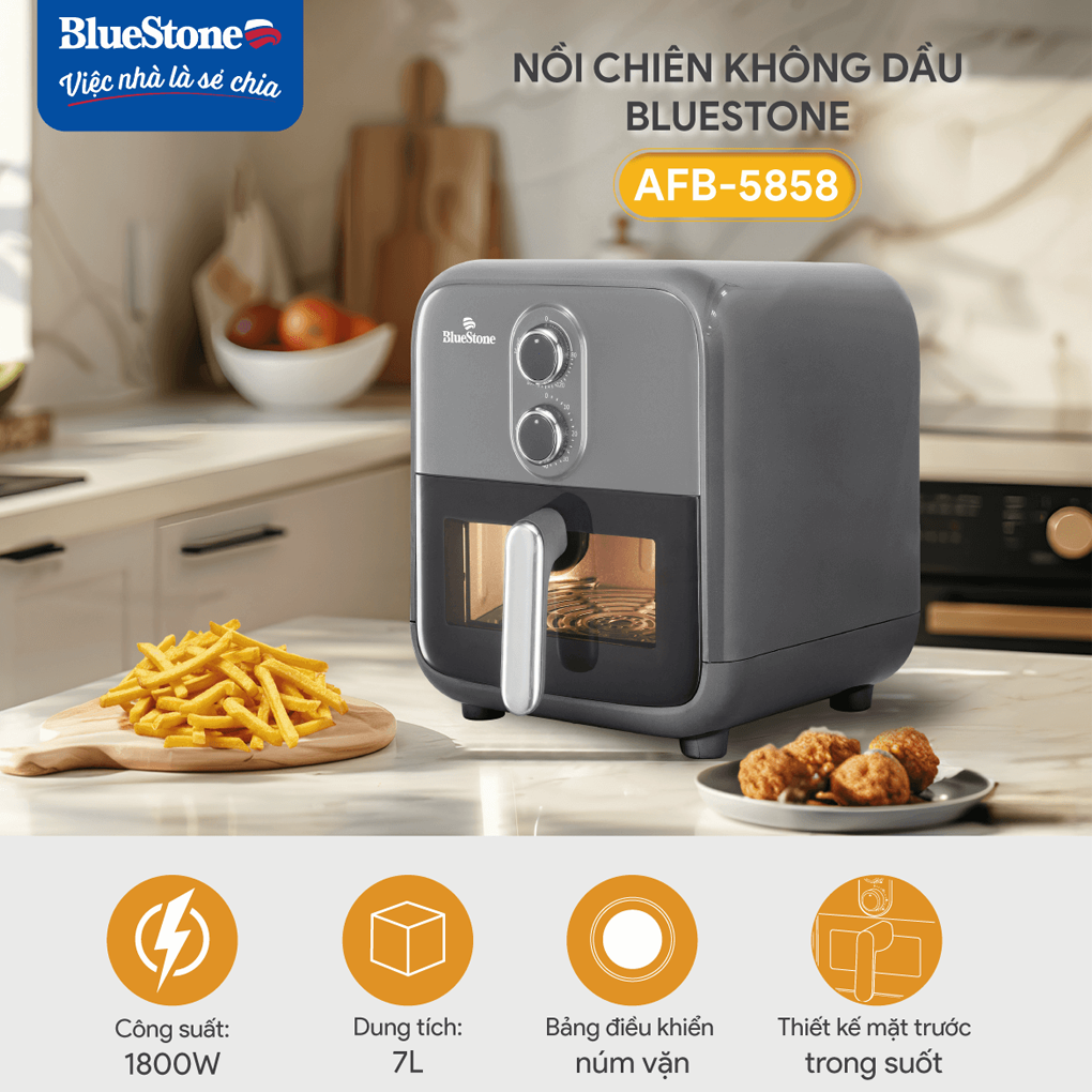 Nồi Chiên Không Dầu BlueStone AFB-5858 7 Lít 1