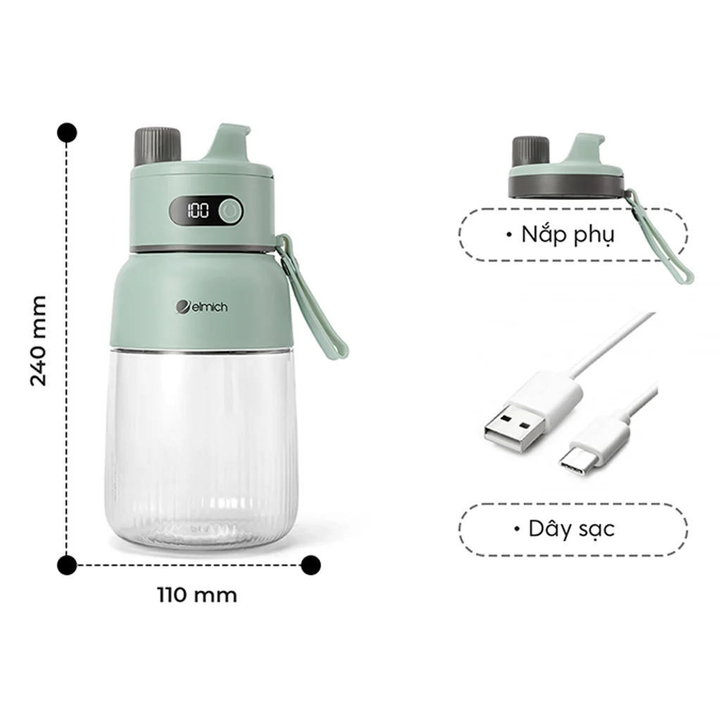 Máy Xay Sinh Tố Cầm Tay Elmich BLE9184 6