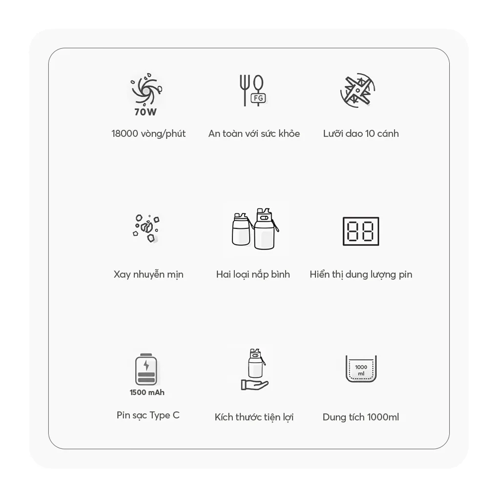 Máy Xay Sinh Tố Cầm Tay Elmich BLE9184 7