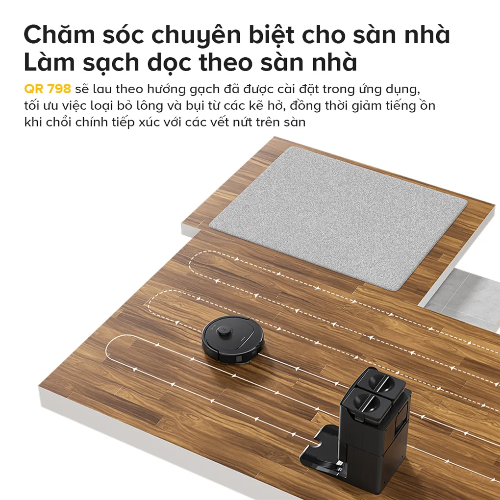 Robot Hút Bụi Lau Nhà Roborock QR 798 - Trắng 22