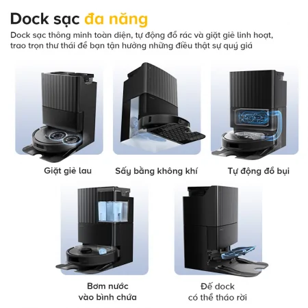 Robot Hút Bụi Lau Nhà Roborock QR 798 - Đen 12