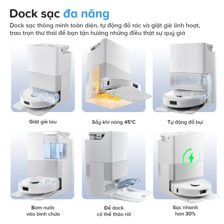 Robot Hút Bụi Lau Nhà Roborock Q Revo 5AE - Trắng 22