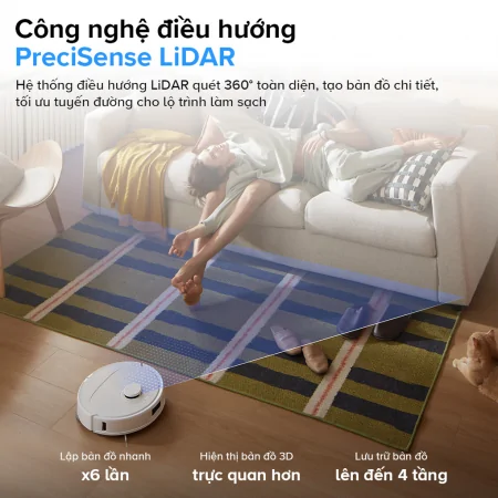 Robot Hút Bụi Lau Nhà Roborock Q Revo 5AE - Đen 11