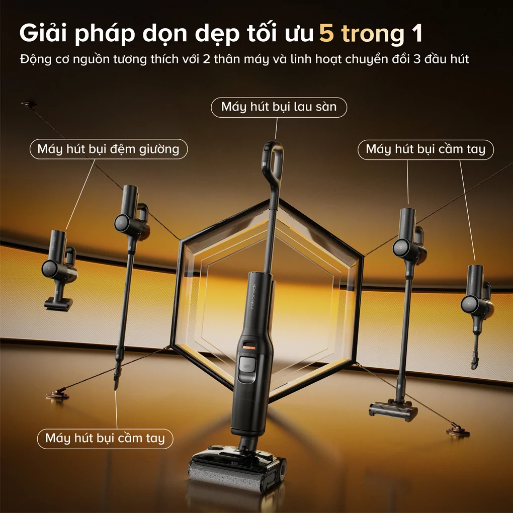 Máy Hút Bụi Lau Nhà Cầm Tay Roborock F25 ACE Combo 3