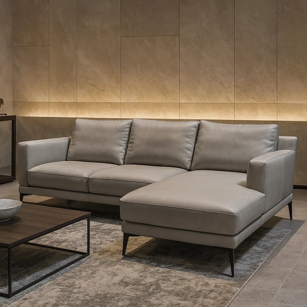 Sofa L (G&oacute;c Tr&aacute;i) Serena J463S X&aacute;m nhạt