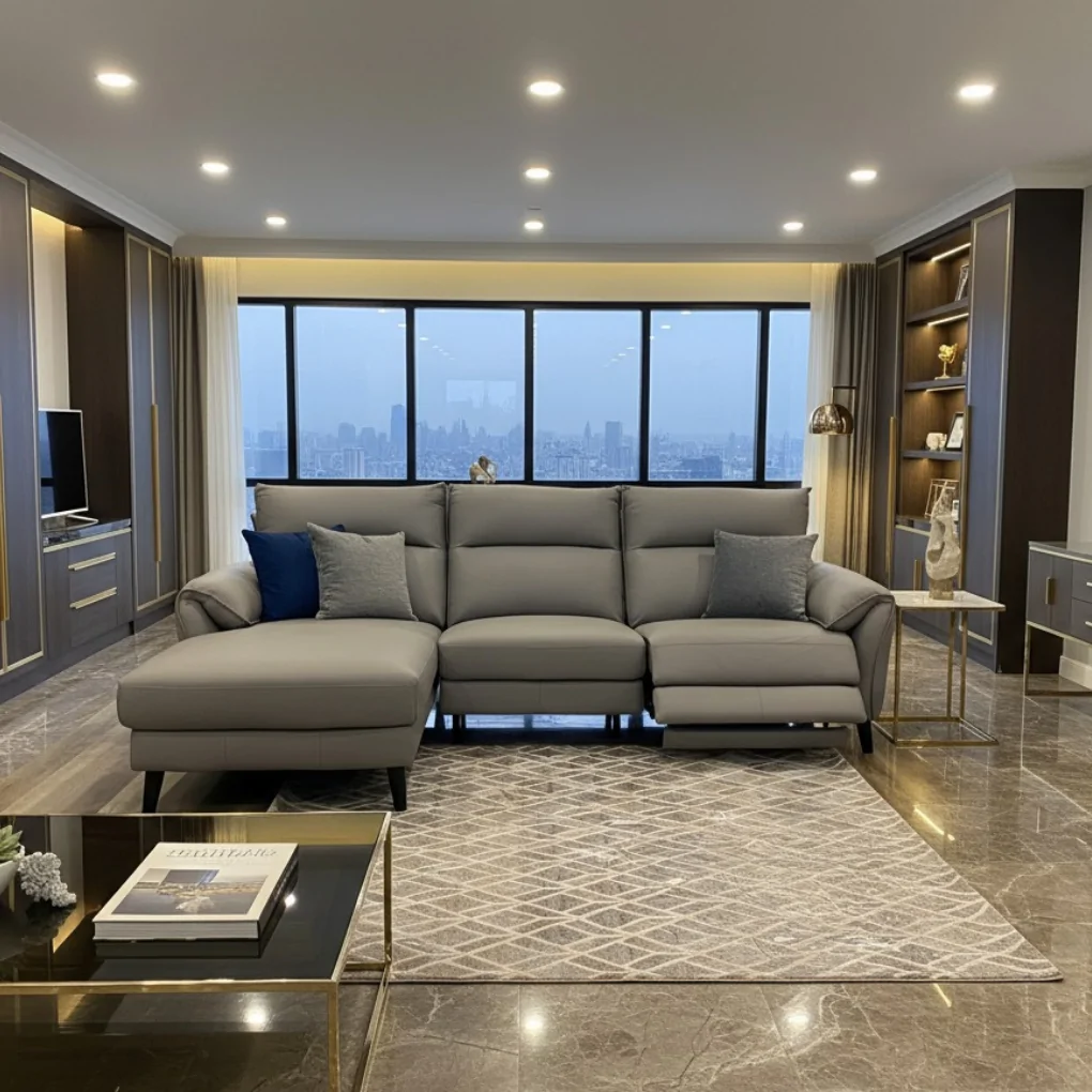 Sofa Thư Giãn (Góc Trái) Nelly J464S Xám đậm