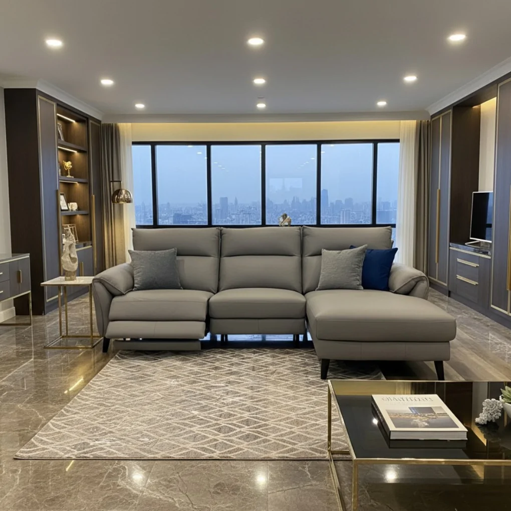 Sofa Thư Giãn (Góc Phải) Nelly J464S Xám đậm