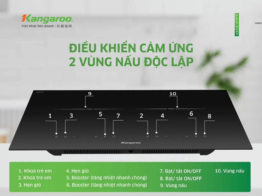 Bếp Điện Từ Đôi Kangaroo KGIC50D3C 10