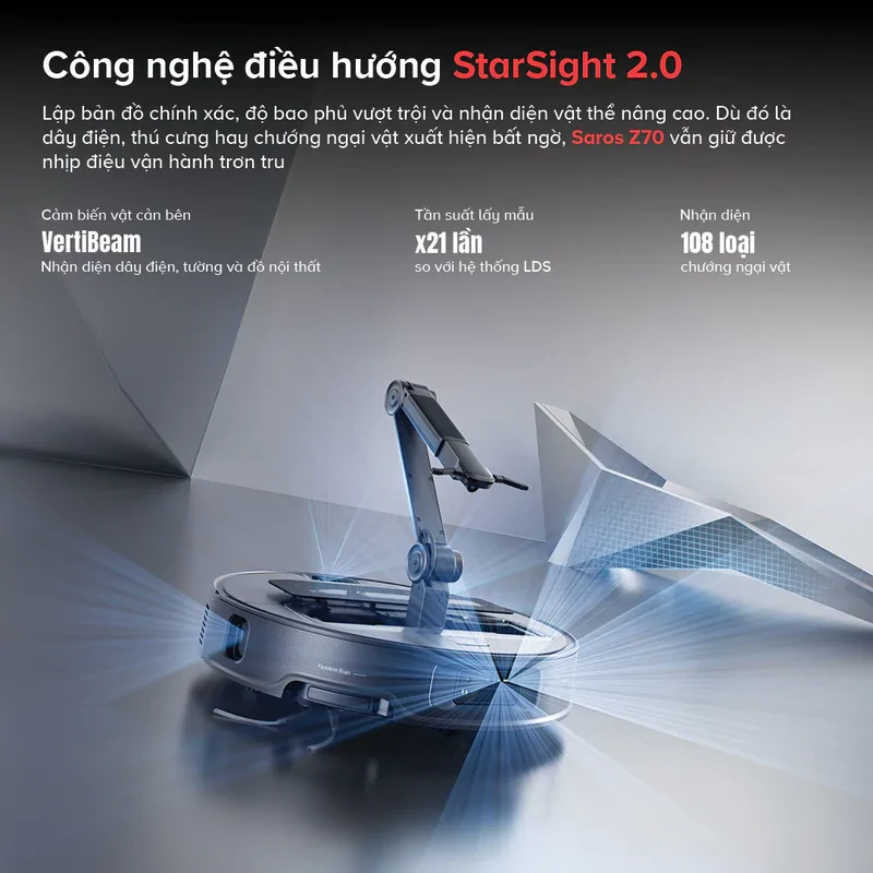 Robot Hút Bụi Lau Nhà Roborock Saros Z70 23