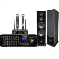 Combo Bộ Dàn Âm Thanh Nanomax (Loa Đứng S-682 + Amply PA-2022A CS) Và Micro Không Dây Platinum U20