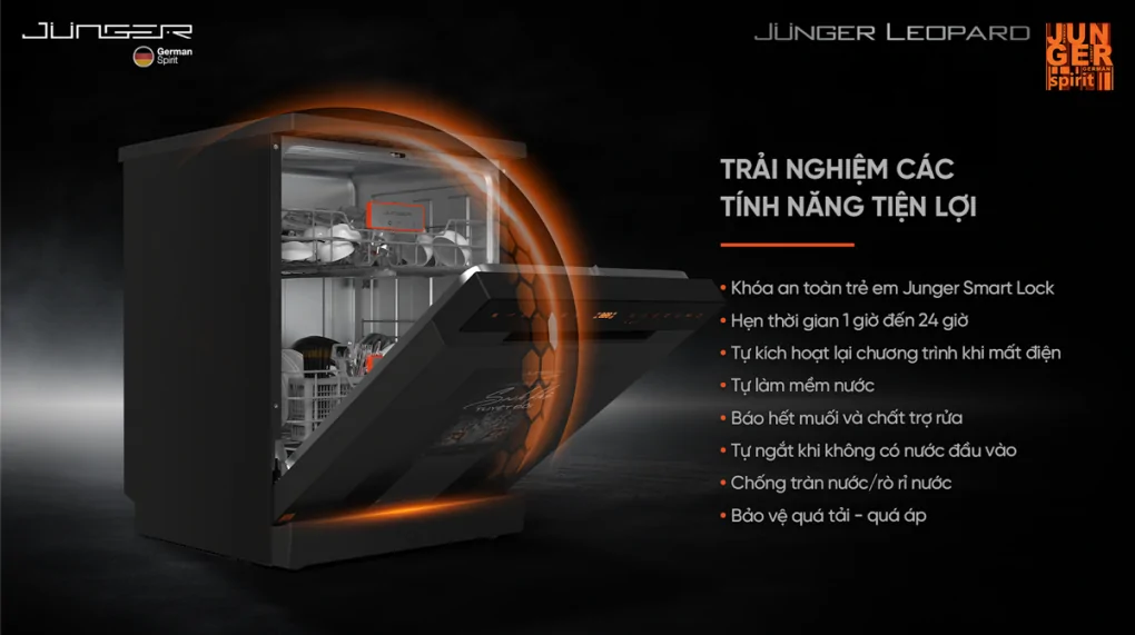 Máy Rửa Bát Junger Leopard DWJ-183-VG - Xuất Xứ Thái Lan 11