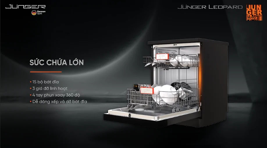 Máy Rửa Bát Junger Leopard DWJ-183-VG - Xuất Xứ Thái Lan 12