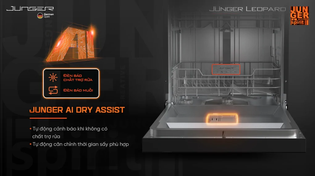 Máy Rửa Bát Junger Leopard DWJ-183-VG - Xuất Xứ Thái Lan 5