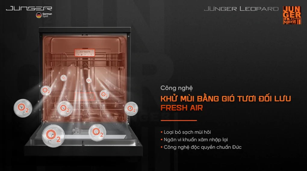 Máy Rửa Bát Junger Leopard DWJ-183-VG - Xuất Xứ Thái Lan 9