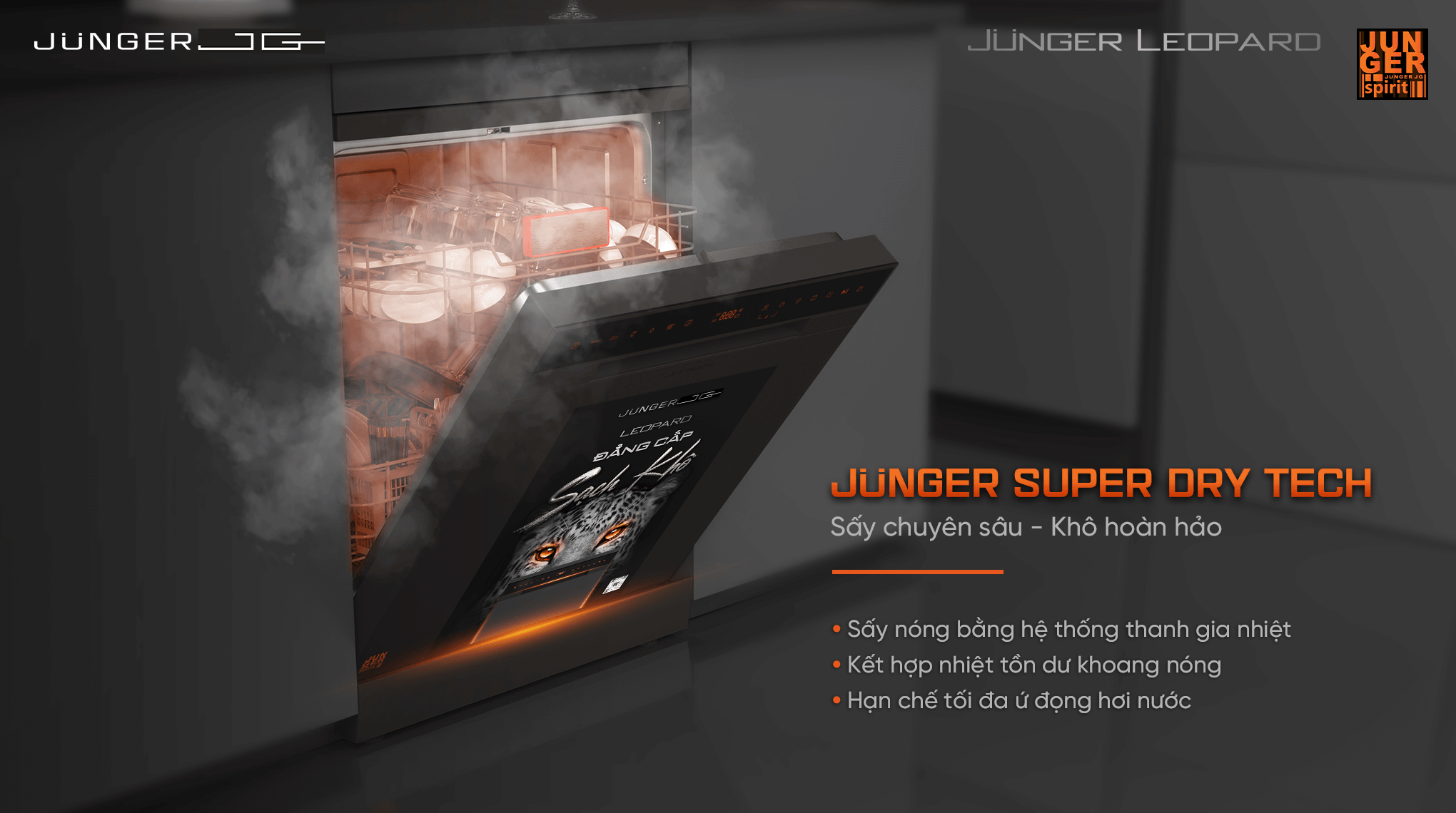 Máy Rửa Bát Junger Leopard DWJ-183-VG - Xuất Xứ Thái Lan 10