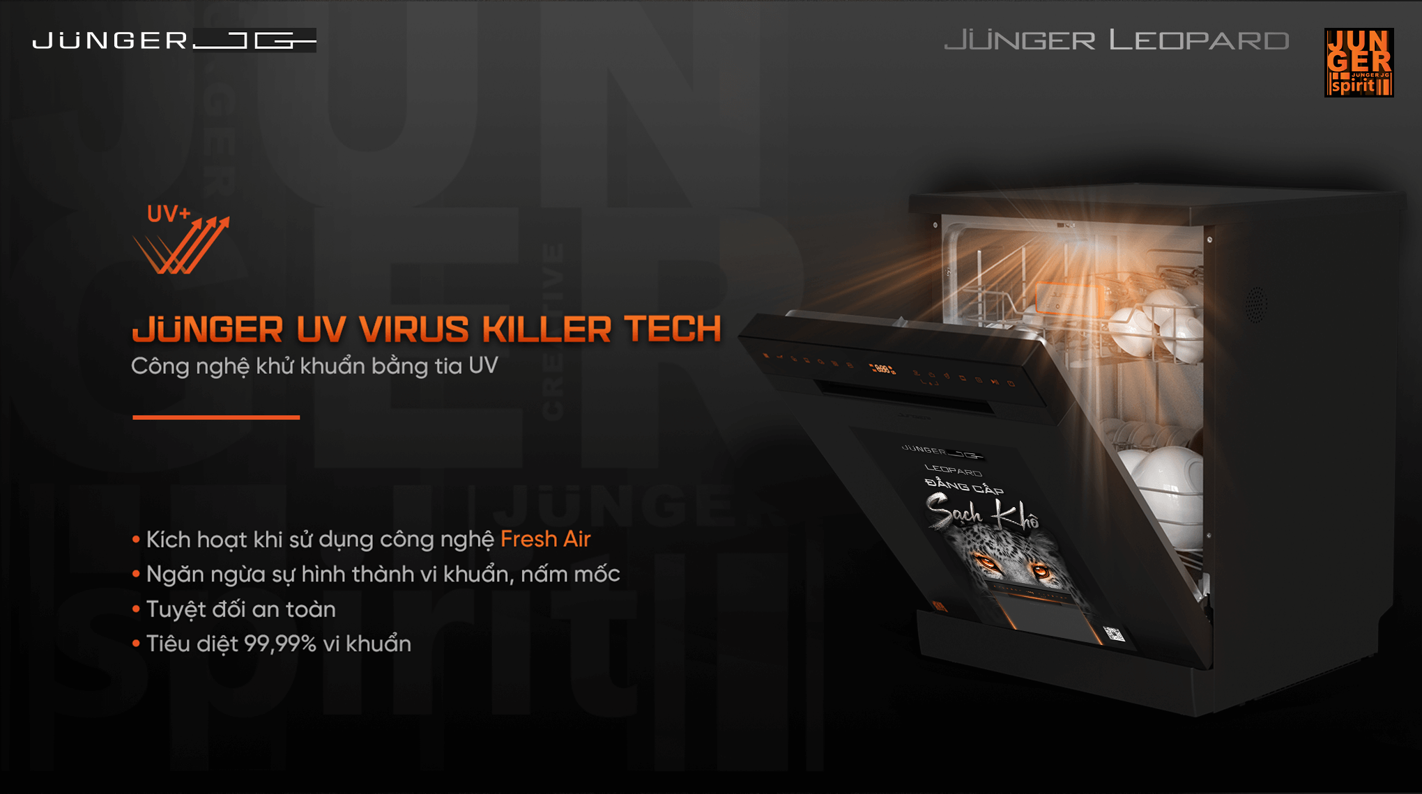 Máy Rửa Bát Junger Leopard DWJ-183-VG - Xuất Xứ Thái Lan 12