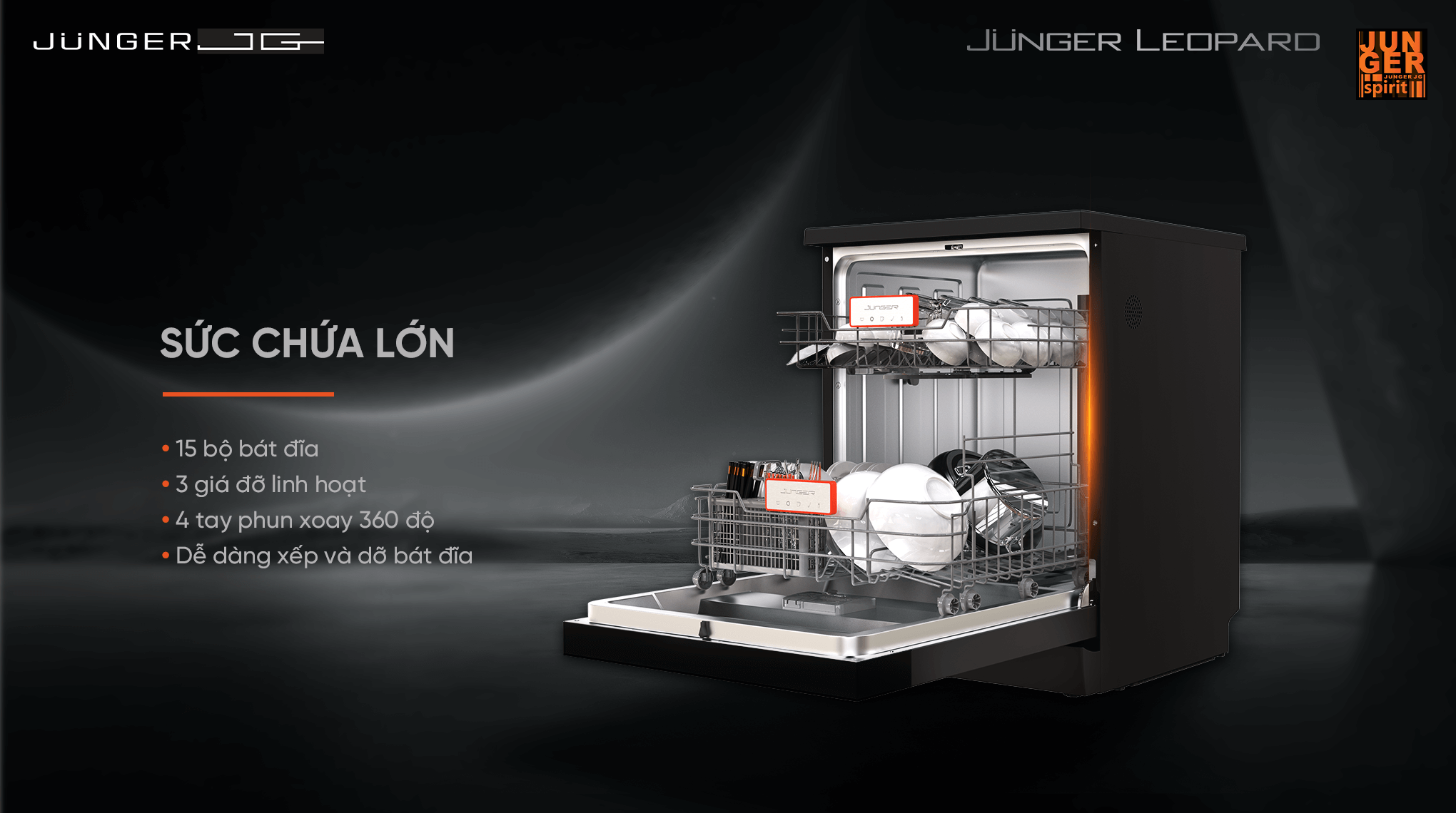 Máy Rửa Bát Junger Leopard DWJ-183-VG - Xuất Xứ Thái Lan 13