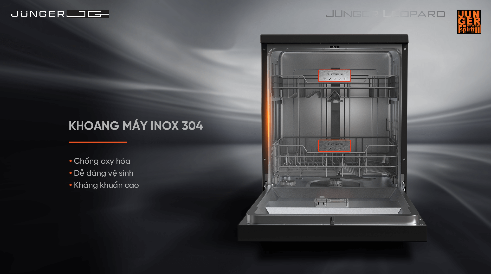 Máy Rửa Bát Junger Leopard DWJ-183-VG - Xuất Xứ Thái Lan 14