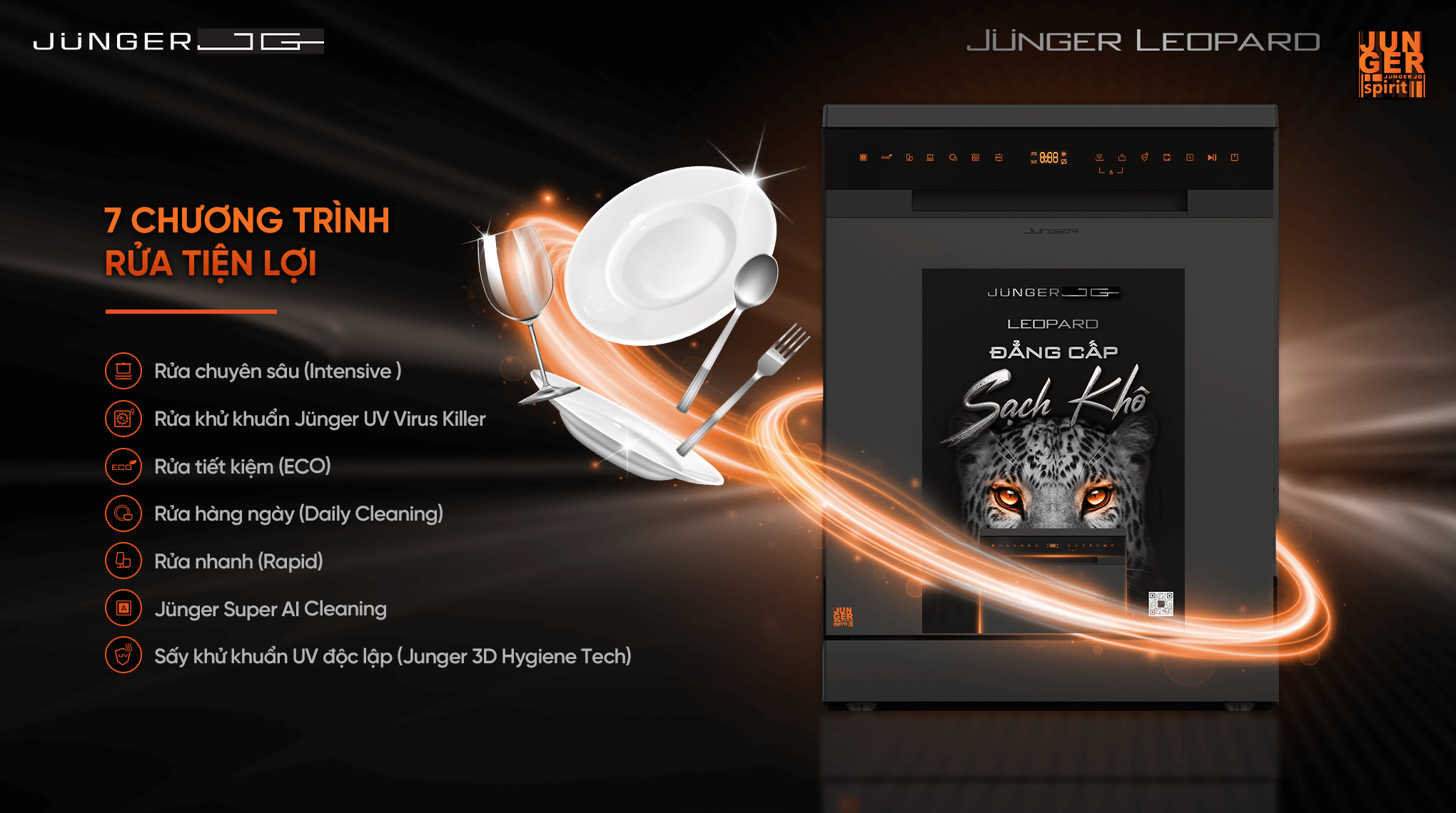 Máy Rửa Bát Junger Leopard DWJ-183-VG - Xuất Xứ Thái Lan 5