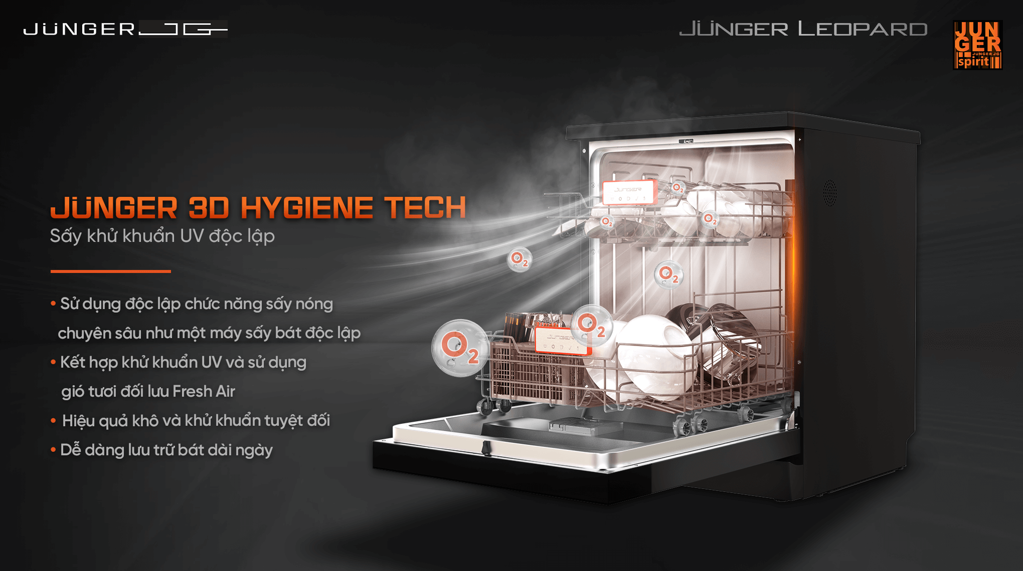 Máy Rửa Bát Junger Leopard DWJ-183-VG - Xuất Xứ Thái Lan 8