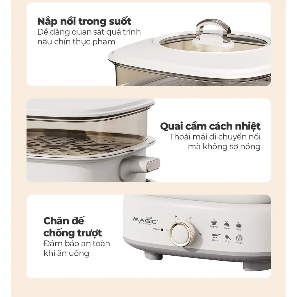 Nồi Hấp Lẩu Magic Eco AC-281 14