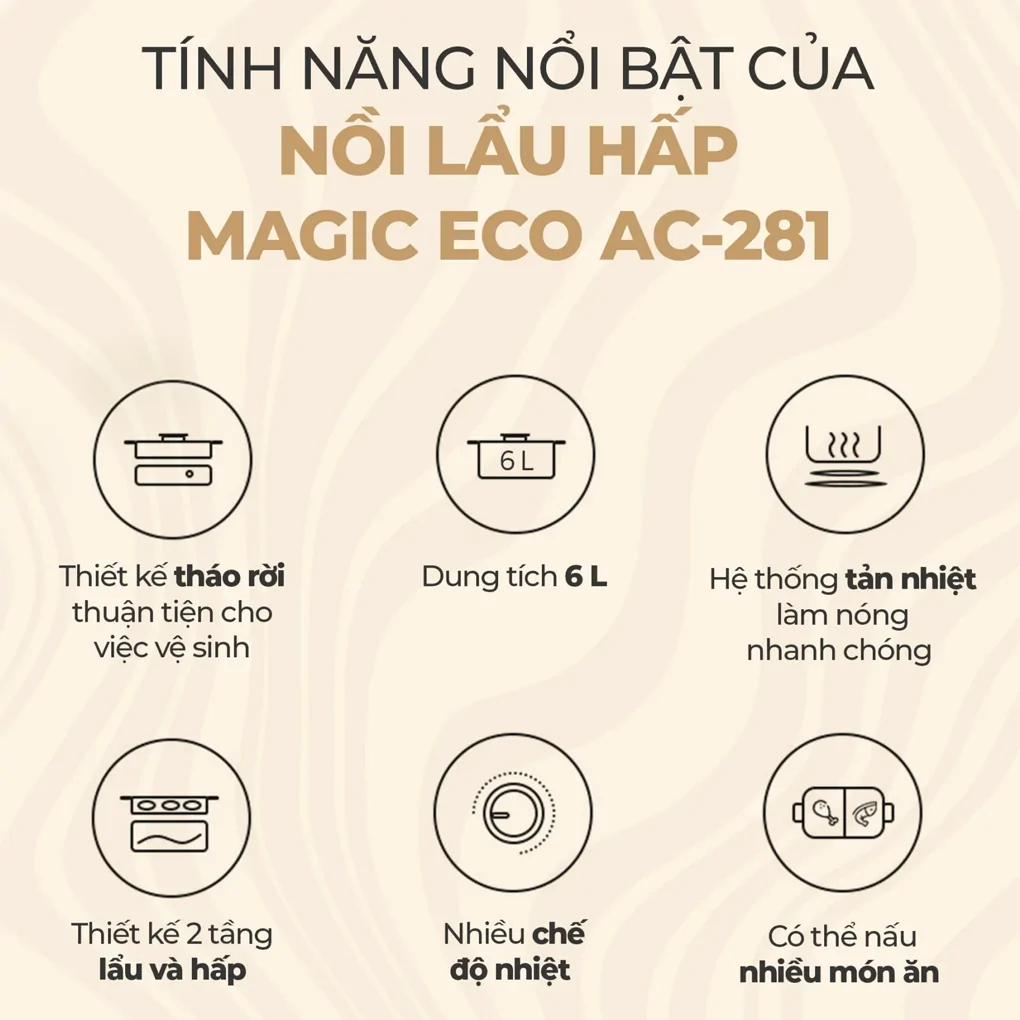 Nồi Hấp Lẩu Magic Eco AC-281 9