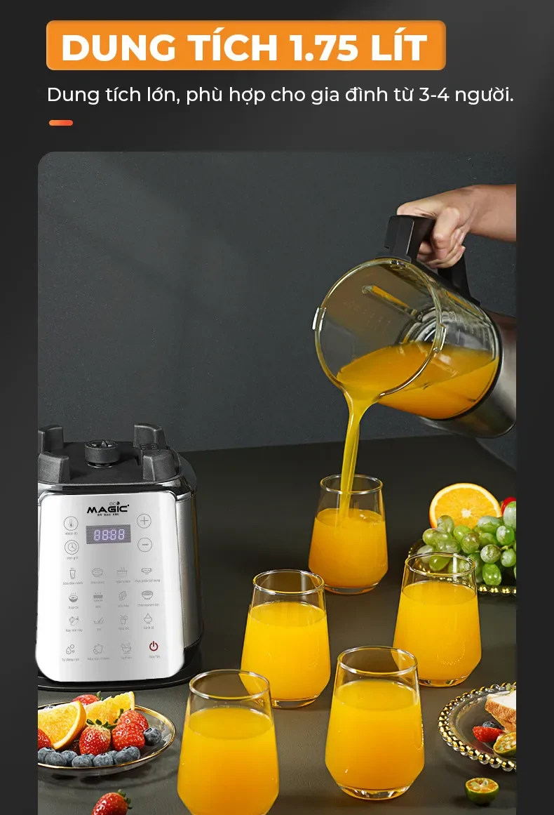 Máy Xay Sữa Hạt Magic Eco AC-145 1.75 Lít 10