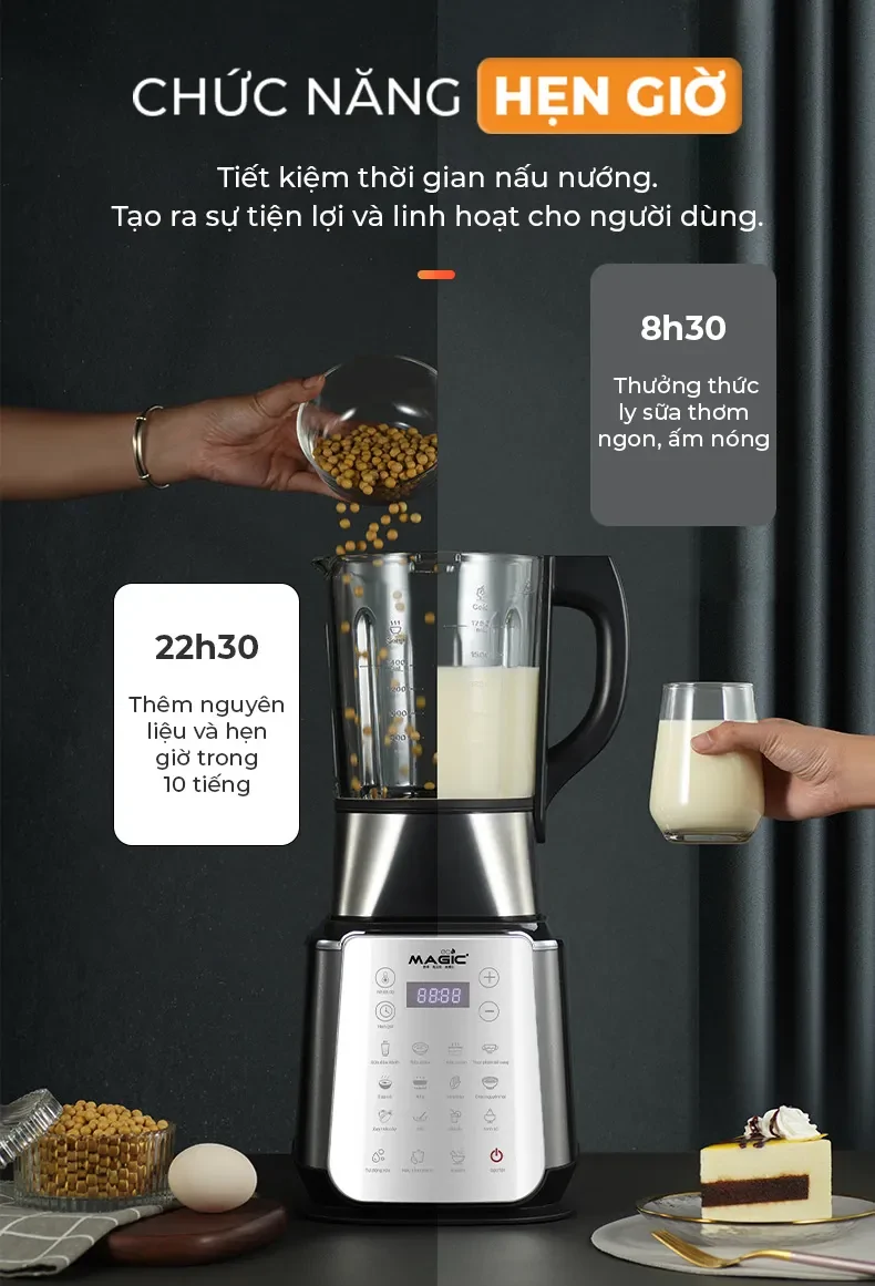 Máy Xay Sữa Hạt Magic Eco AC-145 1.75 Lít 15
