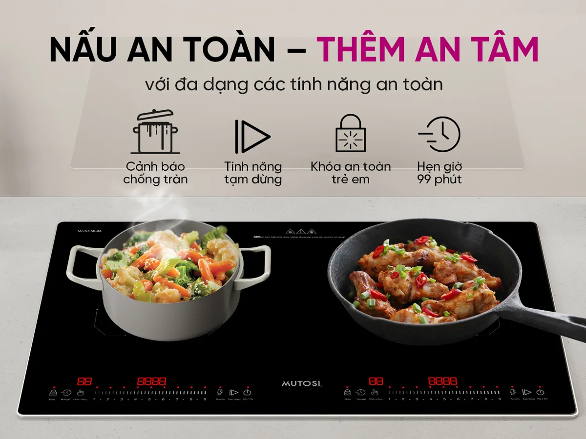 Bếp Từ Đôi Mutosi MI-36 10