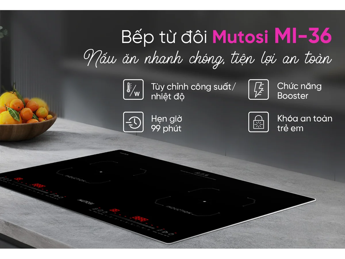Bếp Từ Đôi Mutosi MI-36 6