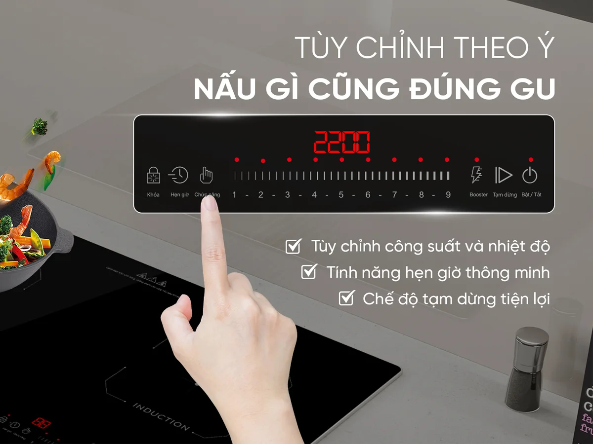 Bếp Từ Đôi Mutosi MI-36 9