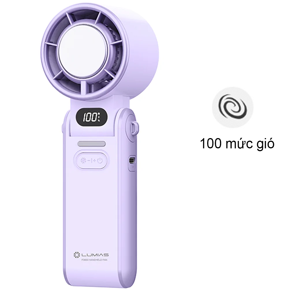 Quạt Cầm Tay Mini Có Chế Độ Làm Lạnh F3600 Purple
