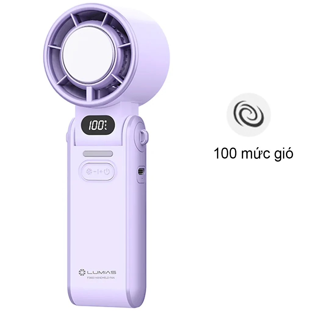 Quạt Cầm Tay Mini Có Chế Độ Làm Lạnh Lumias F3600 Purple