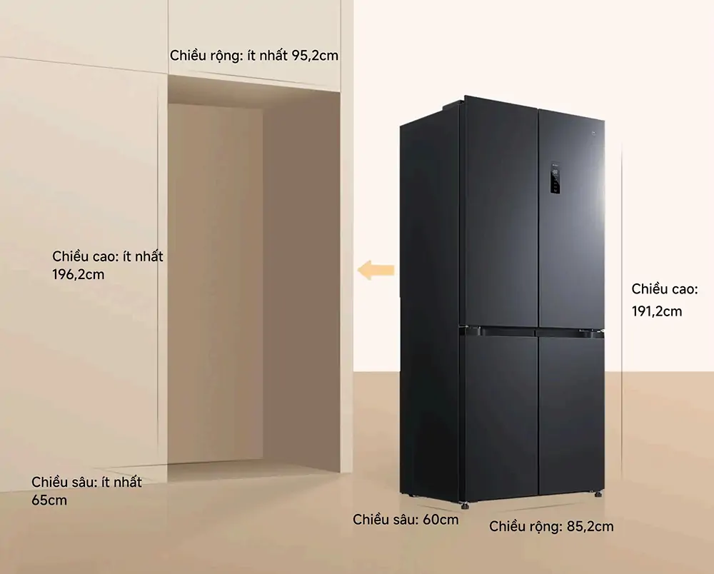 Tủ Lạnh Xiaomi Inverter 510 Lít Mijia Cross Door VN 15