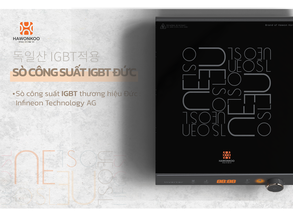 Bếp Điện Từ Đơn Kèm Nồi Lẩu Hawonkoo SEOUL-CEH-108-INVERTER-GR 16