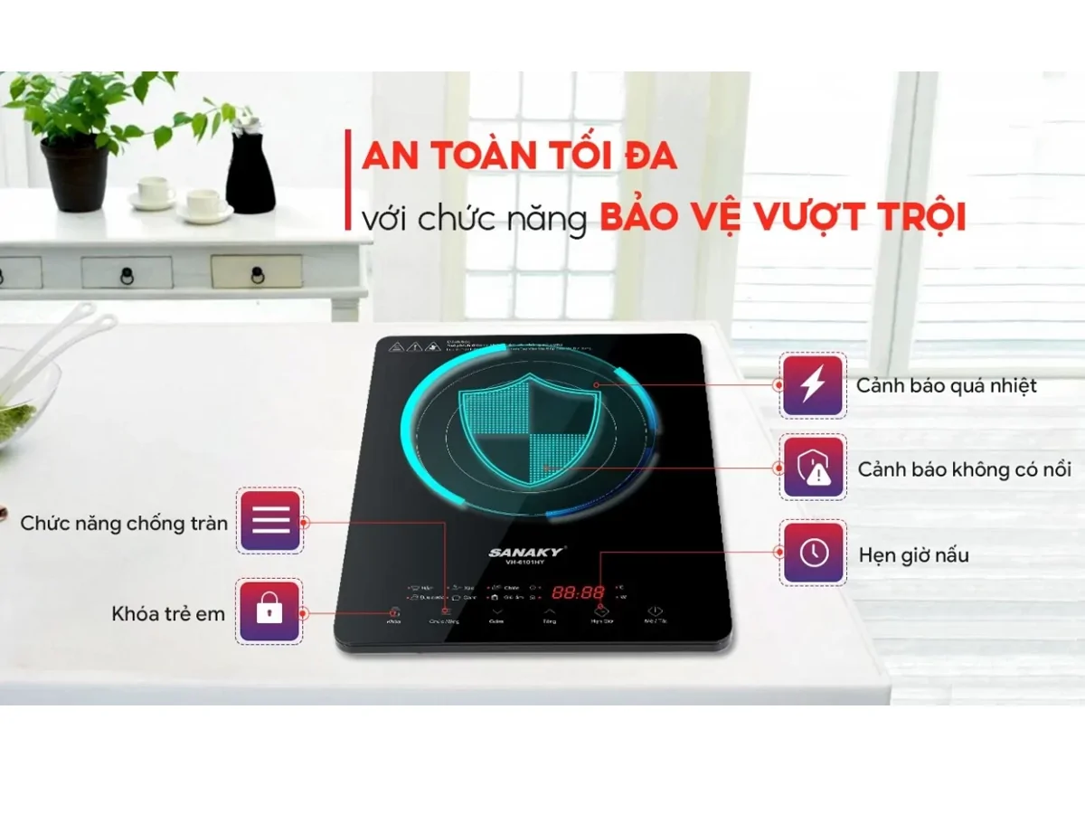 Bếp Điện Từ Đơn Sanaky VH6101HY 5