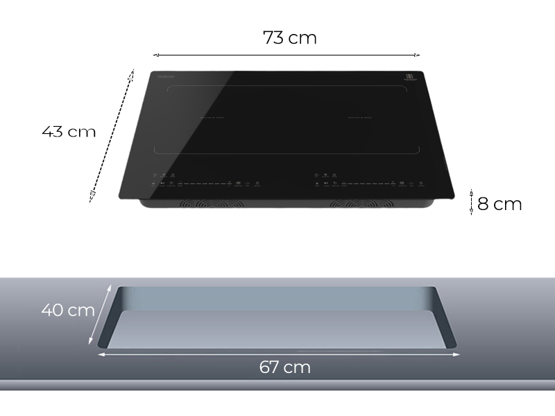 Bếp Từ Đôi Hawonkoo Inverter CEH-268 5400W - Xuất Xứ Thái Lan 17