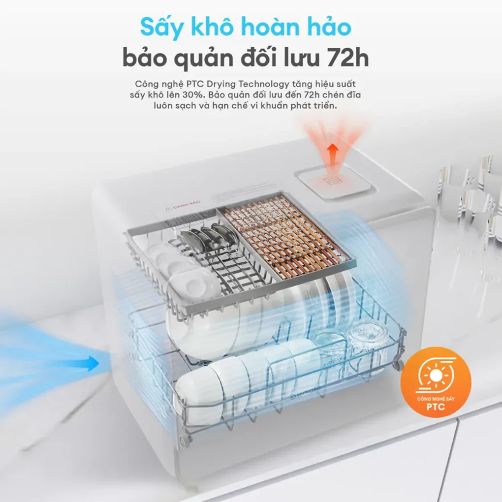 Máy Rửa Chén Bát Để Bàn Thông Minh Kochi C500 4