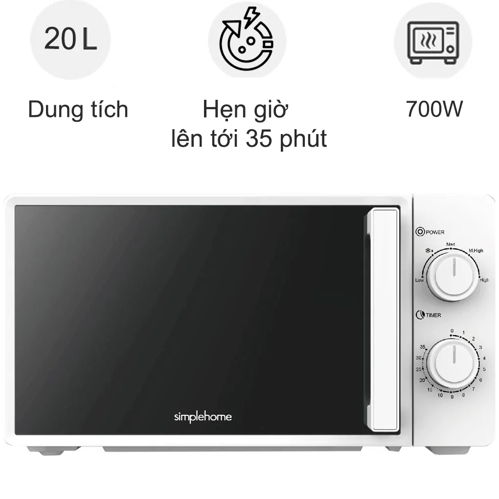 Lò Vi Sóng Simplehome F20MXP07-G70 20 Lít