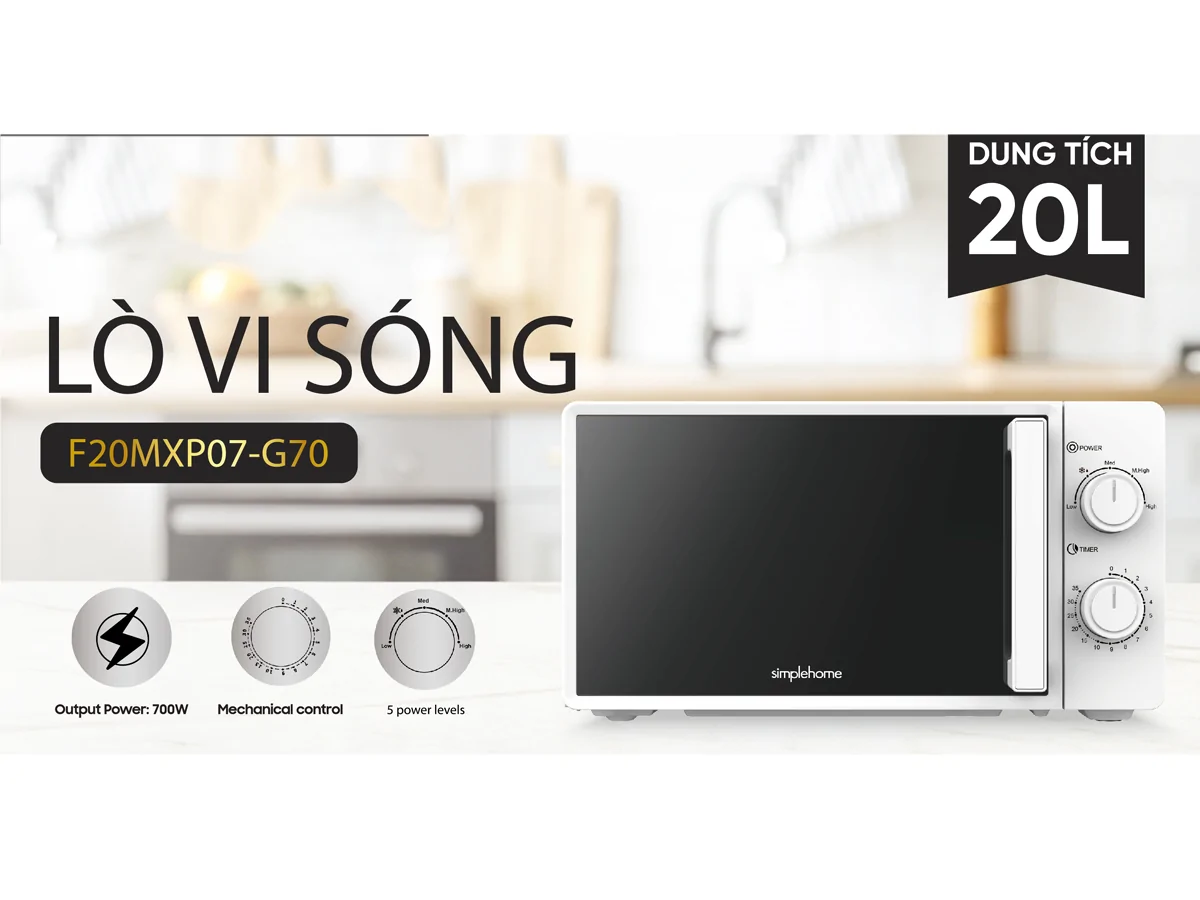 Lò Vi Sóng Simplehome F20MXP07-G70 20 Lít 3