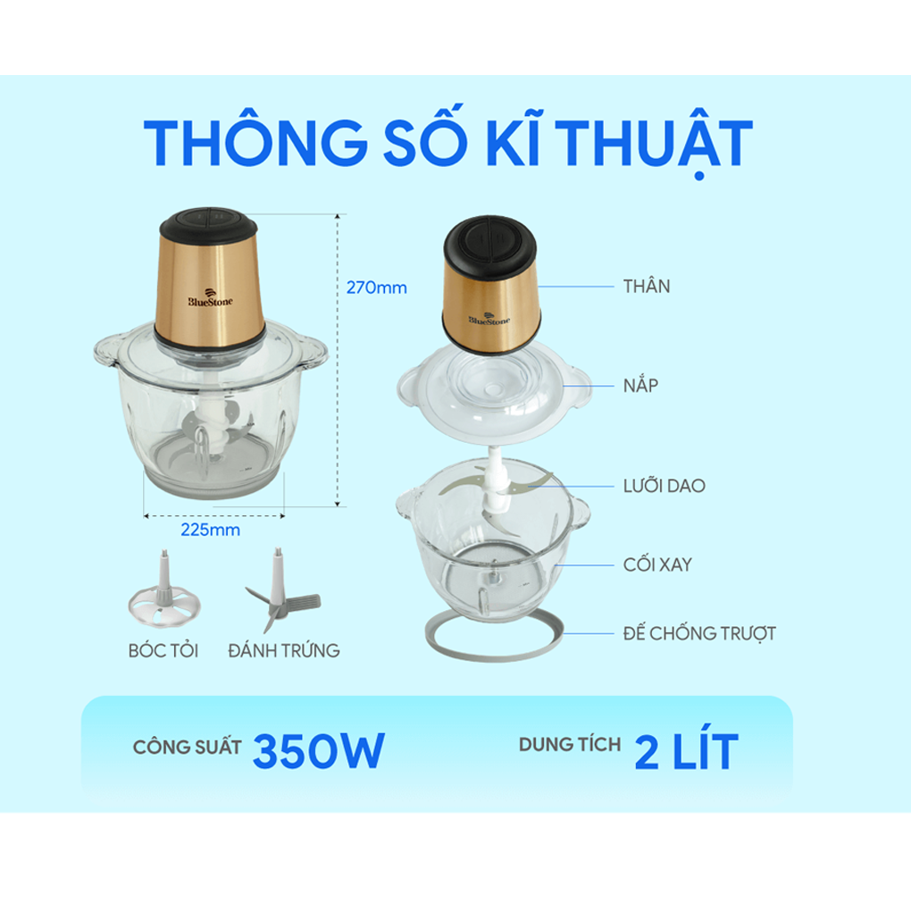 Máy Xay Thịt BlueStone CHB-5151 2 Lít 9