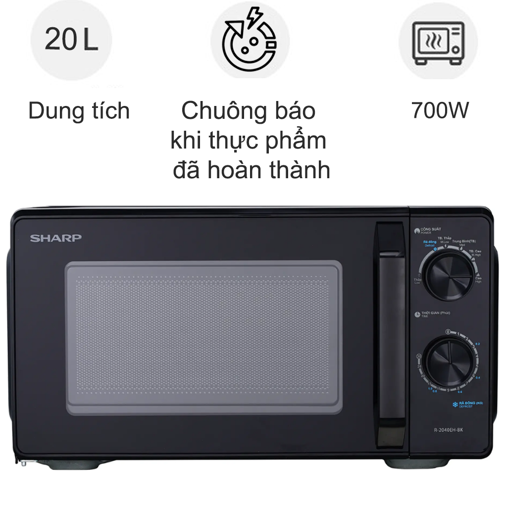 Lò Vi Sóng R-2040EH-BK 20 Lít