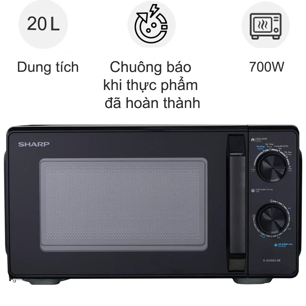Lò Vi Sóng Sharp R-2040EH-BK 20 Lít