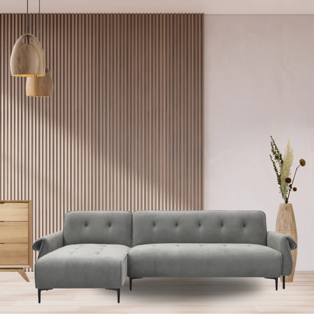 Sofa L (Góc trái) Rachel 1542 Xám đậm