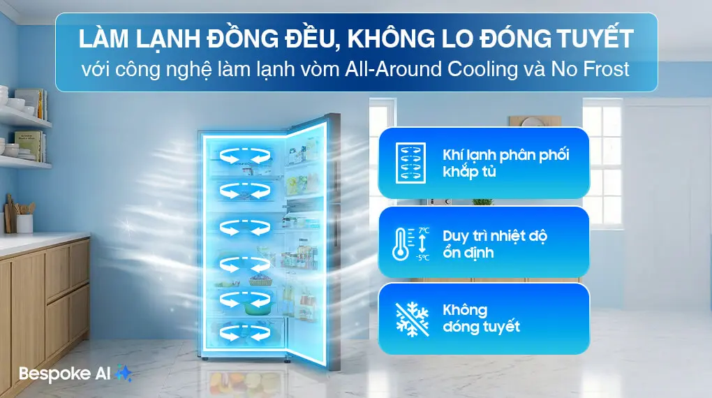 Tủ Lạnh Samsung Inverter 385 Lít Bespoke RT38CB668422SV