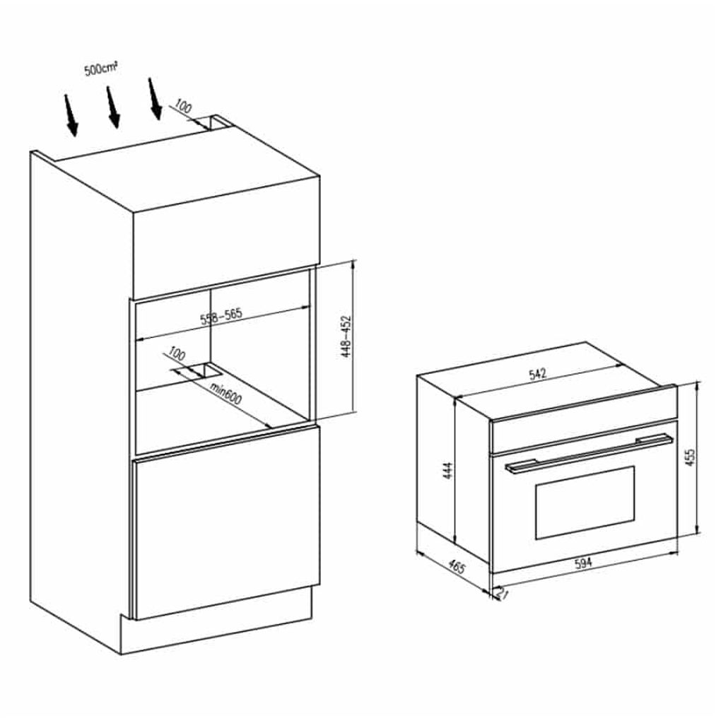 Lò Vi Sóng Kết Hợp Nướng Hafele HC-MWO381B 495.10.044 38 Lít 1