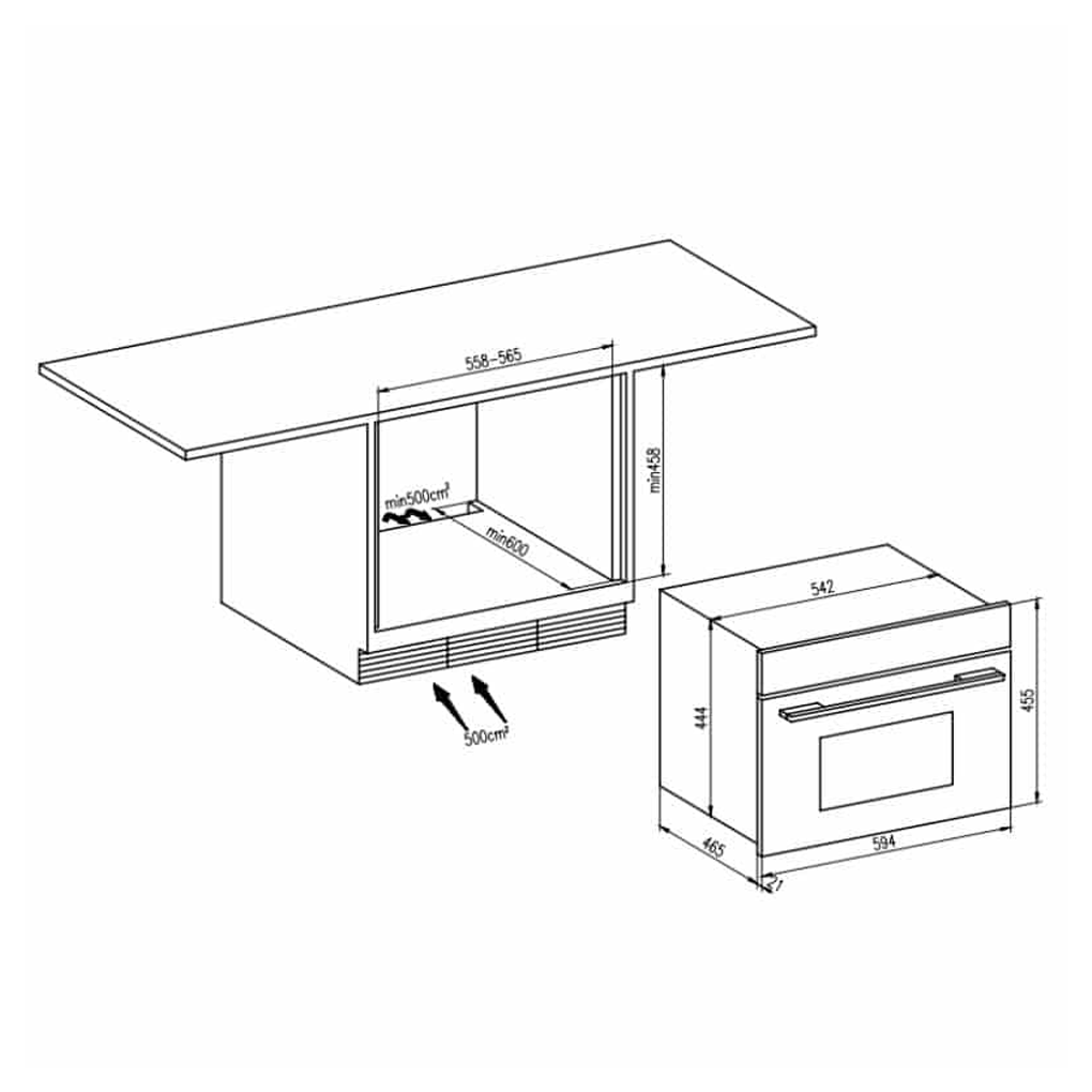 Lò Vi Sóng Kết Hợp Nướng Hafele HC-MWO381B 495.10.044 38 Lít 2