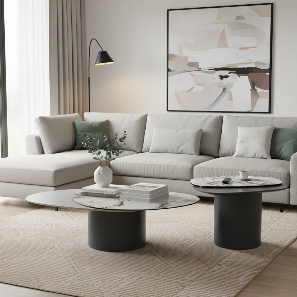 Bộ Bàn coffee Meja VC3112-C + Bàn góc Meja VC3112-E