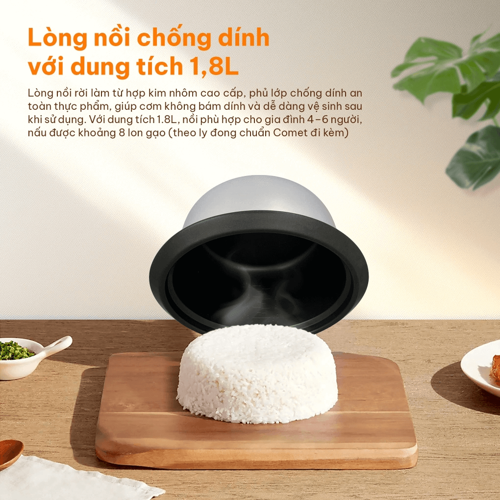 Nồi Cơm Điện Comet CM8035 1.8 Lít 3